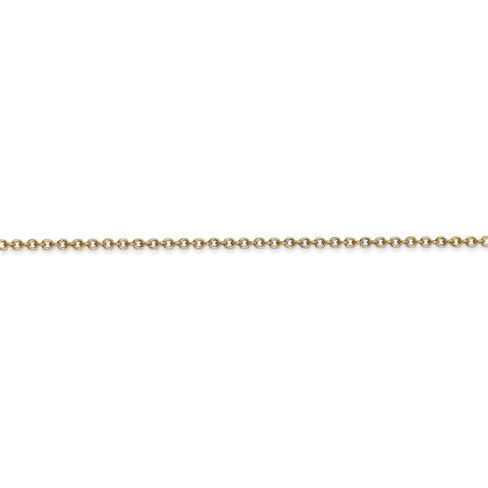 14k 1.4mm Round Open Wide Link Cable Chain