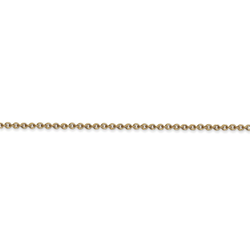 14k 1.6mm Round Open Link Cable Chain