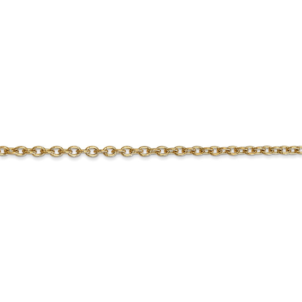 14k 2.4mm Round Open Link Cable Chain