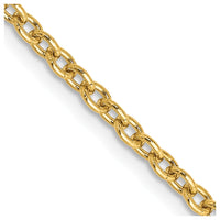 Thumbnail for 14k 2.4mm Round Open Link Cable Chain