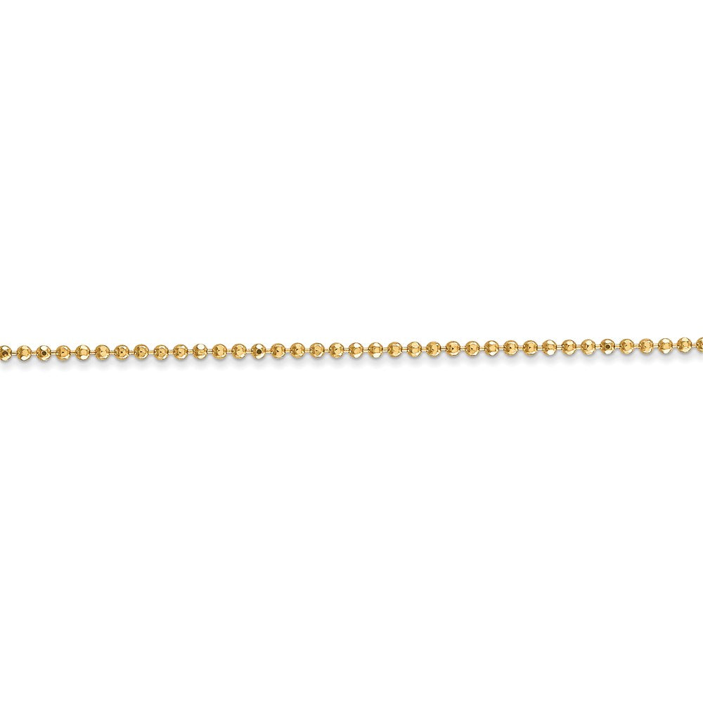 14k 1.2mm D/C Beaded Chain