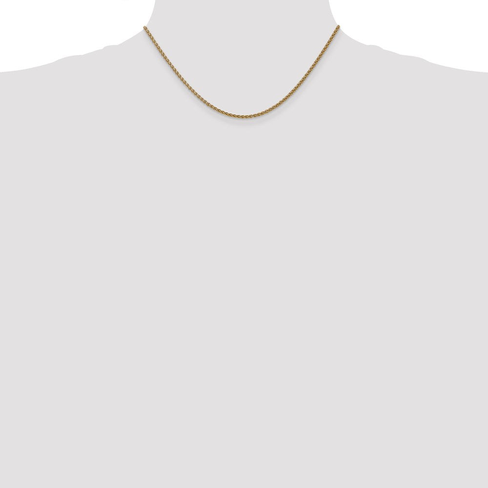 14k 1mm Spiga with Spring Ring Clasp Chain