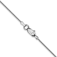 Thumbnail for 14k WG .8mm Parisian Diamond-cut Wheat Chain