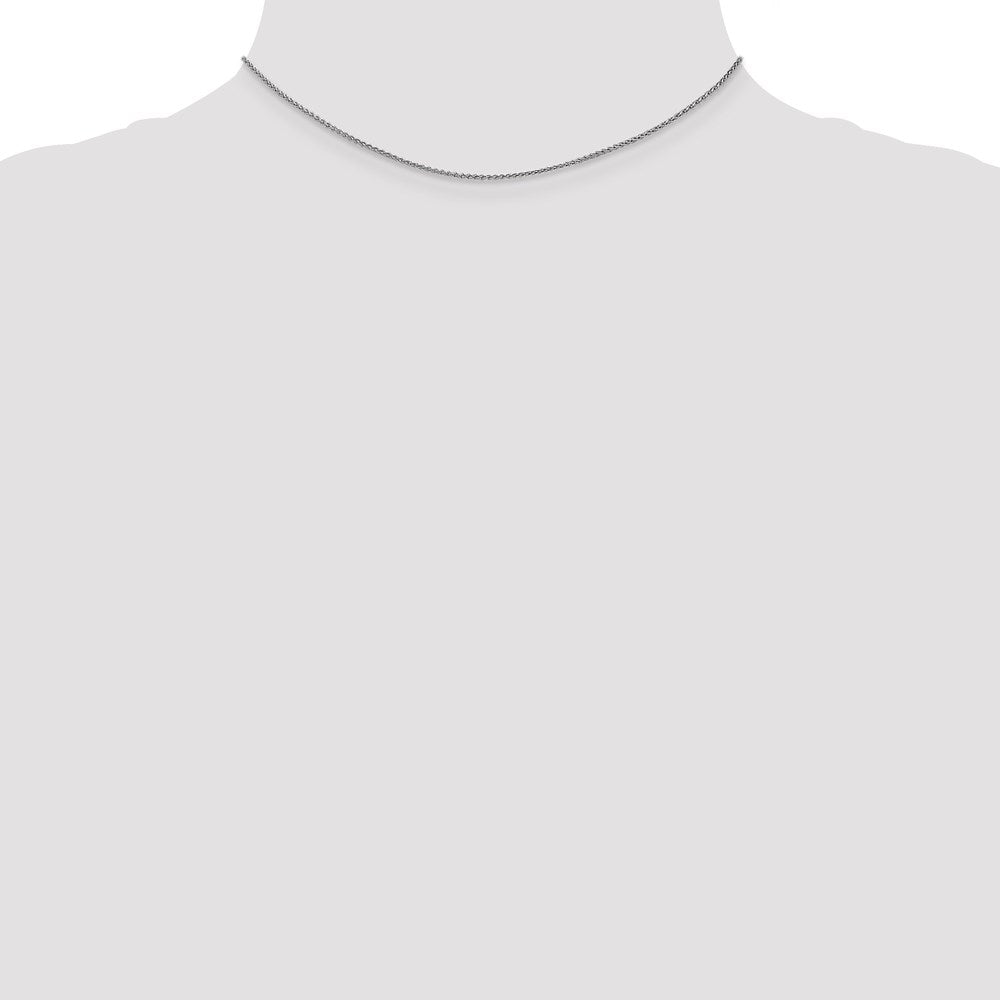 14k WG 1.25mm Solid Polished Spiga Chain