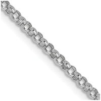 Thumbnail for 14k White Gold 1.55mm Rolo Pendant Chain