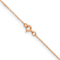 Thumbnail for 14k Rose Gold .5mm Baby Rope Chain