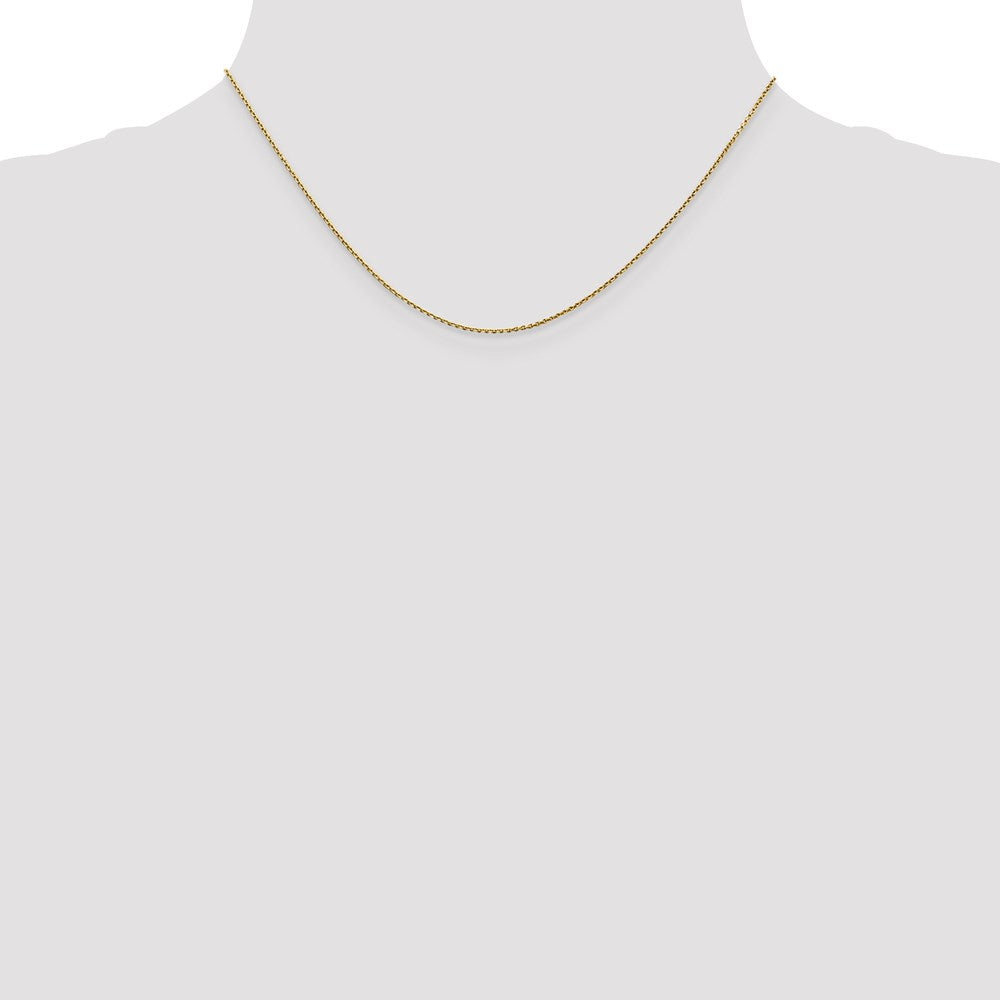14k .9mm D/C Round Open Link Cable Chain
