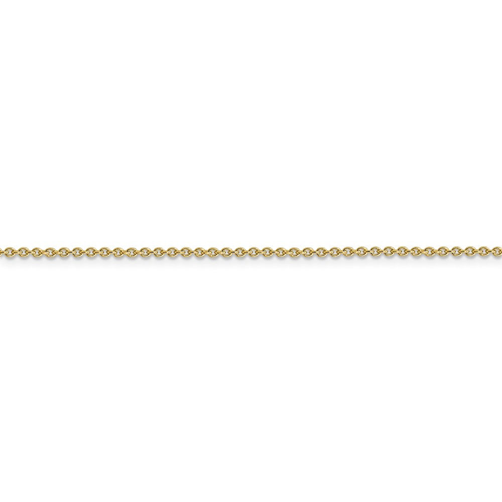 14k 1.4mm Solid Polished Cable Chain