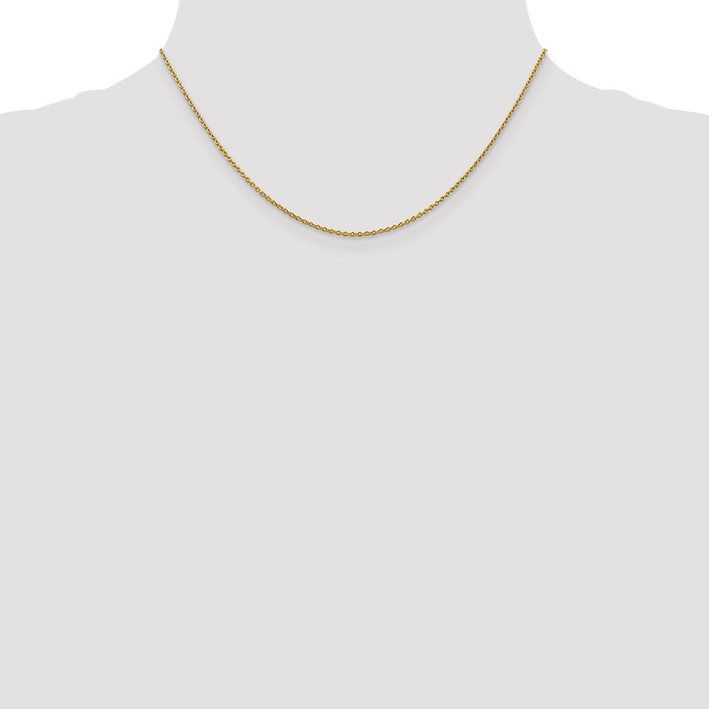 14k 1.4mm Solid Polished Cable Chain