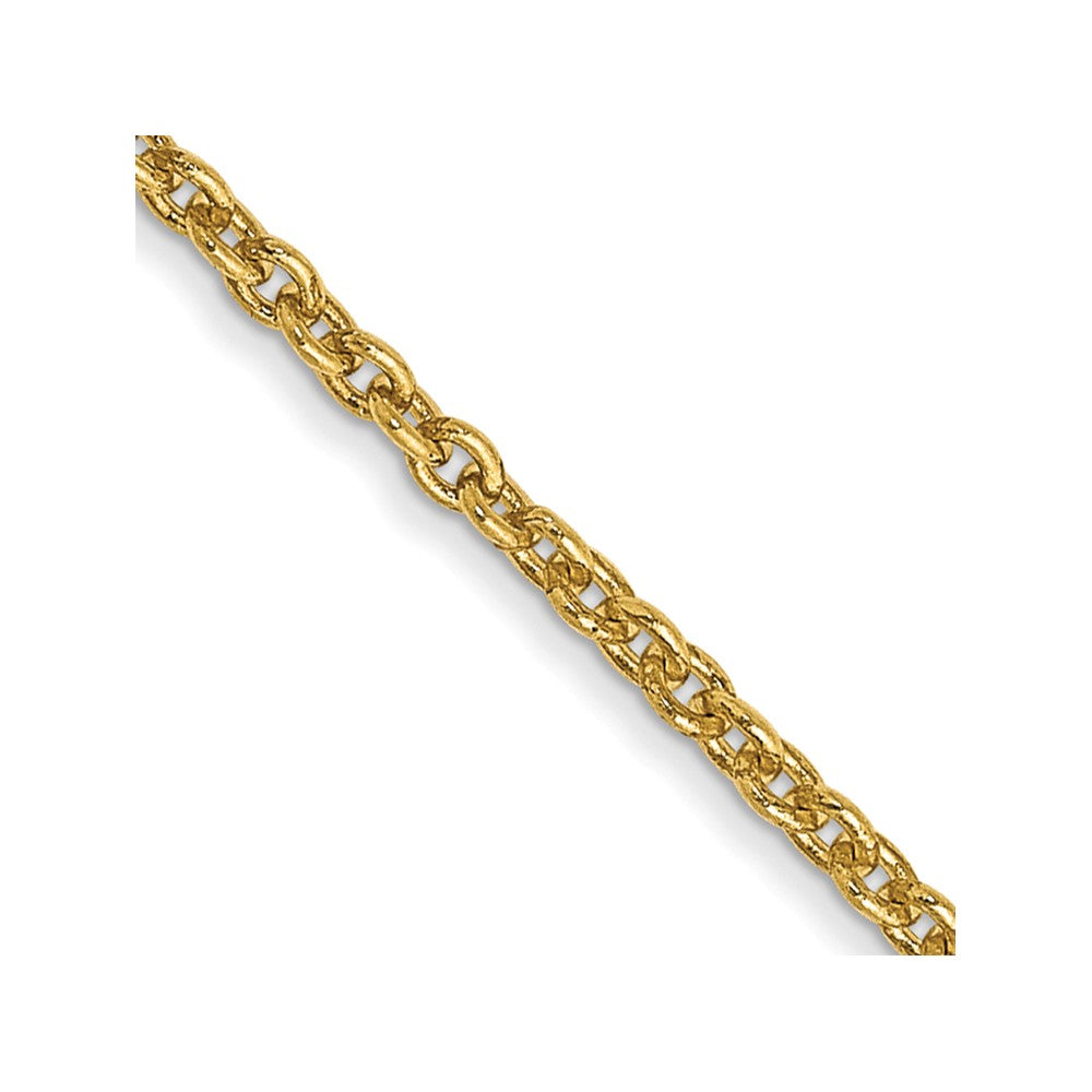 14k 1.4mm Solid Polished Cable Chain