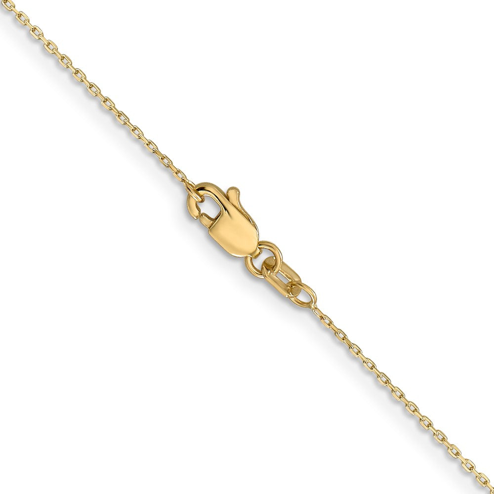 14k .8mm D/C Cable with Spring Ring Clasp Chain