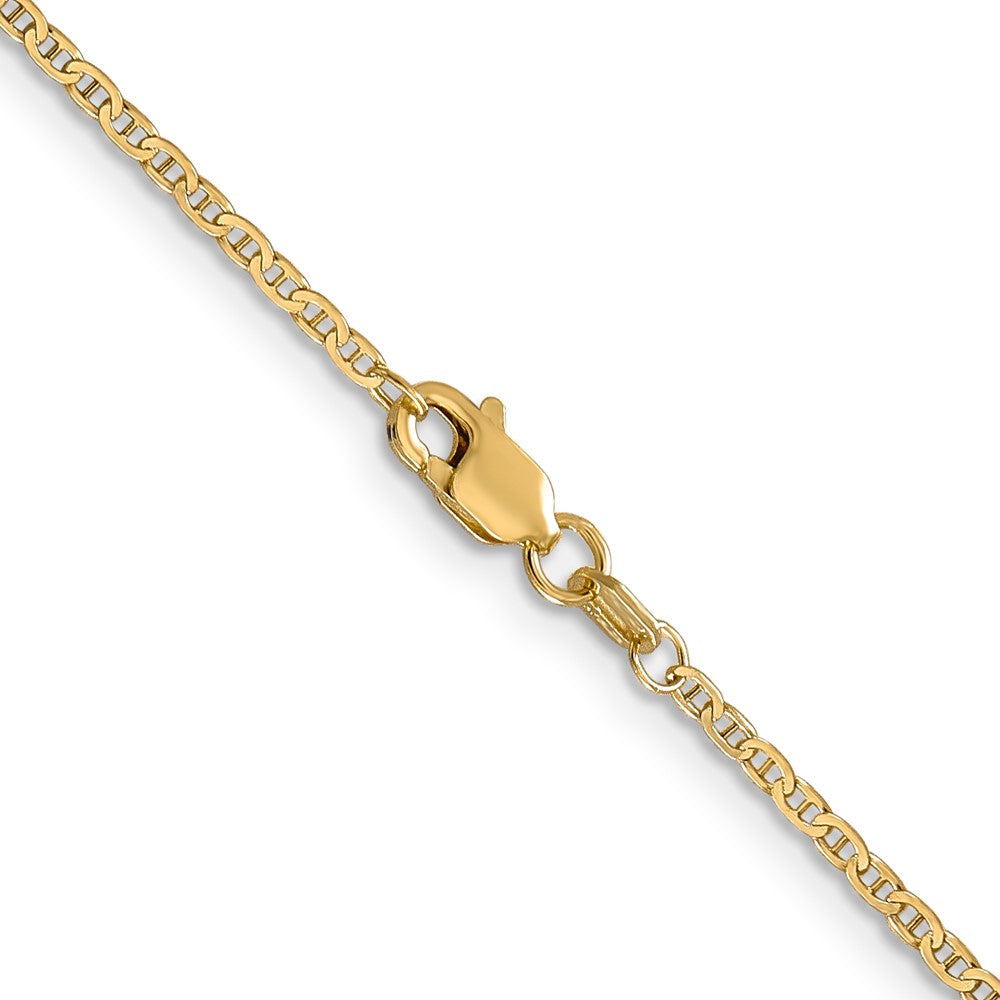 14k 1.5mm Lightweight Flat Anchor Link Chain