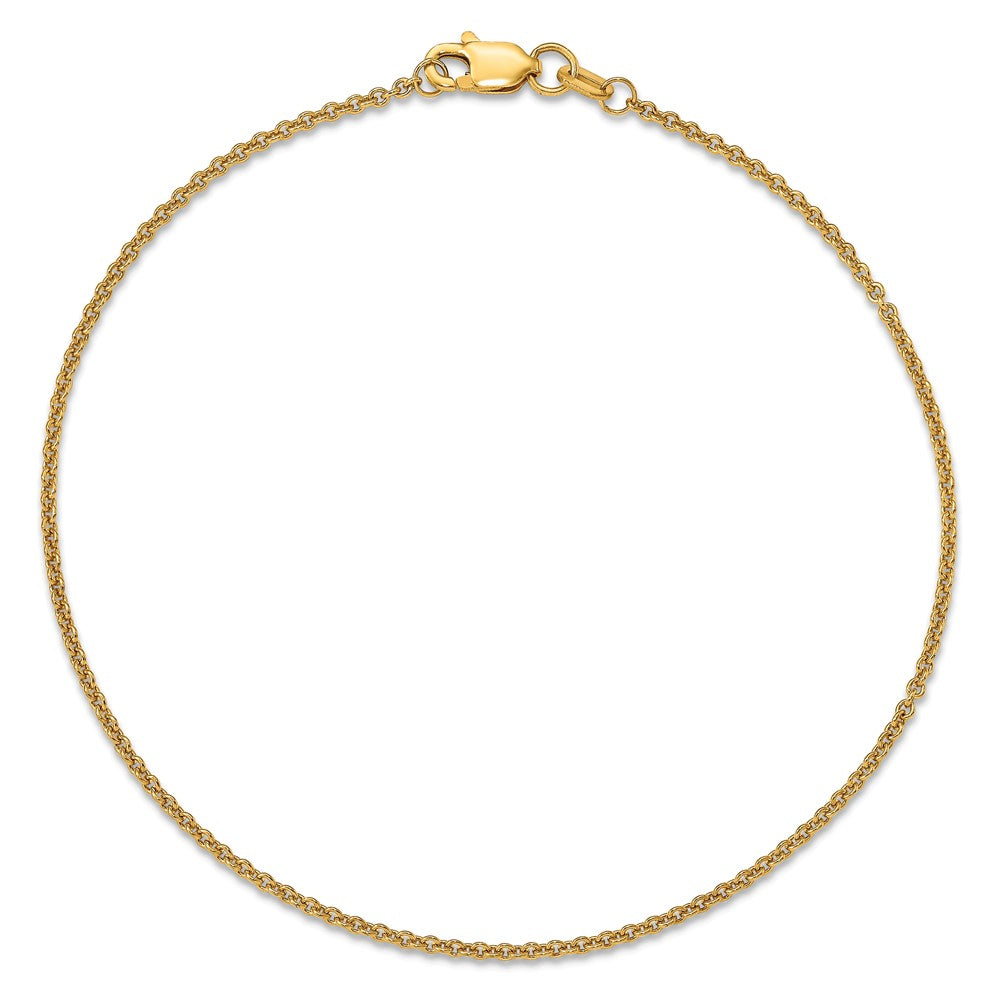 14k 1.4mm Round Open Link Cable Chain