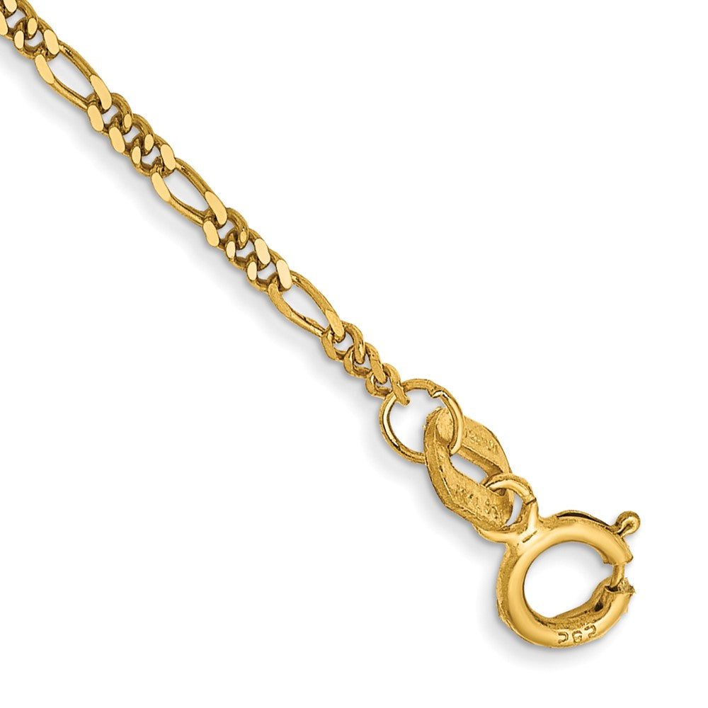 14k 1.25mm Flat Figaro Chain