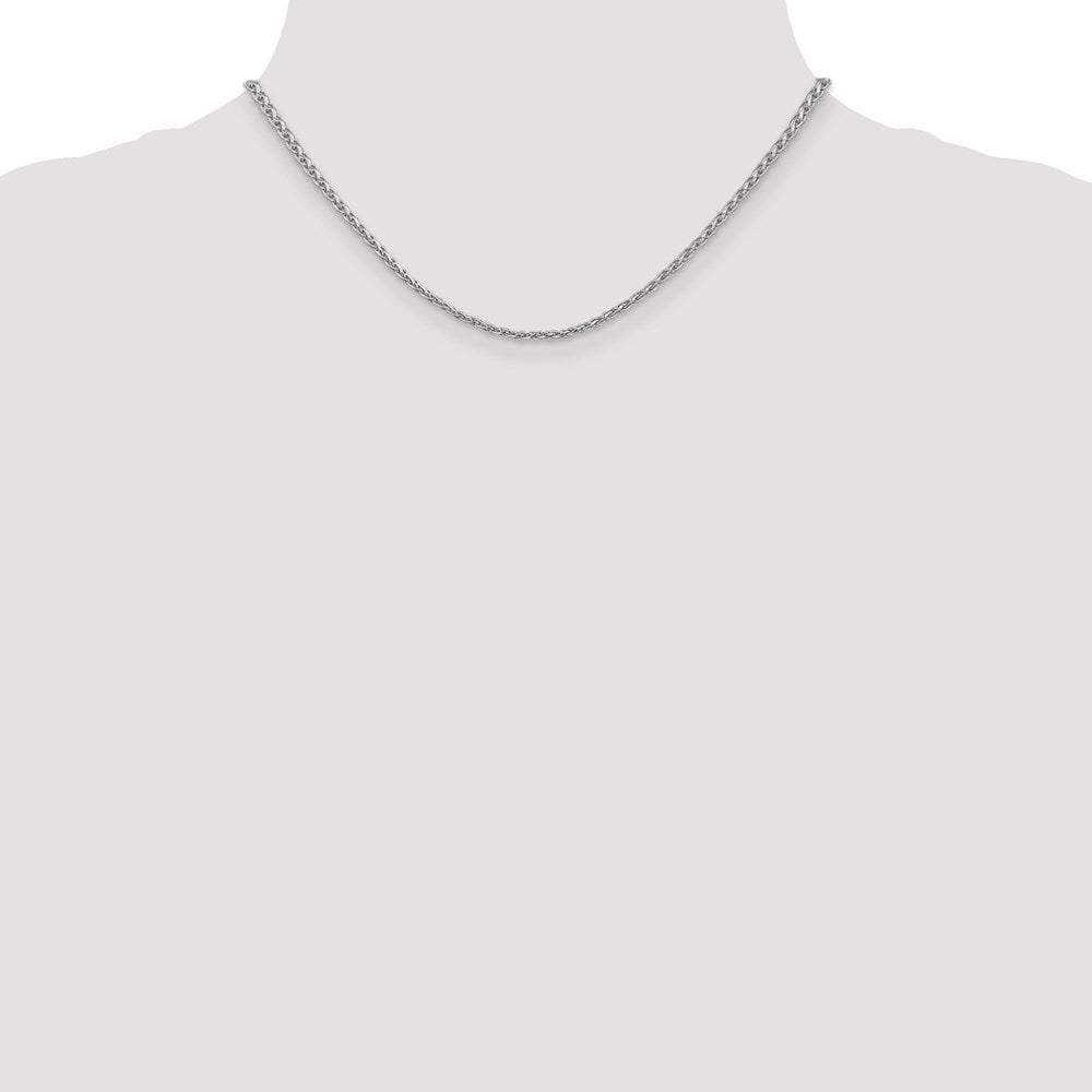 14k WG 2.25mm Parisian Wheat Chain