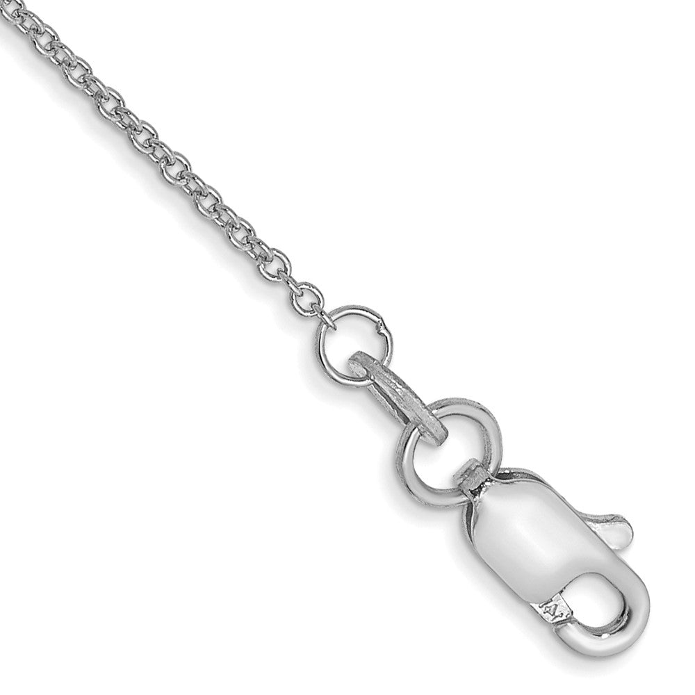 14k WG 1mm Cable Chain