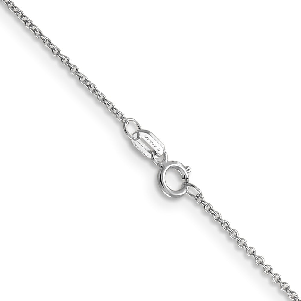 14k WG .9mm Cable with Spring Ring Clasp Chain