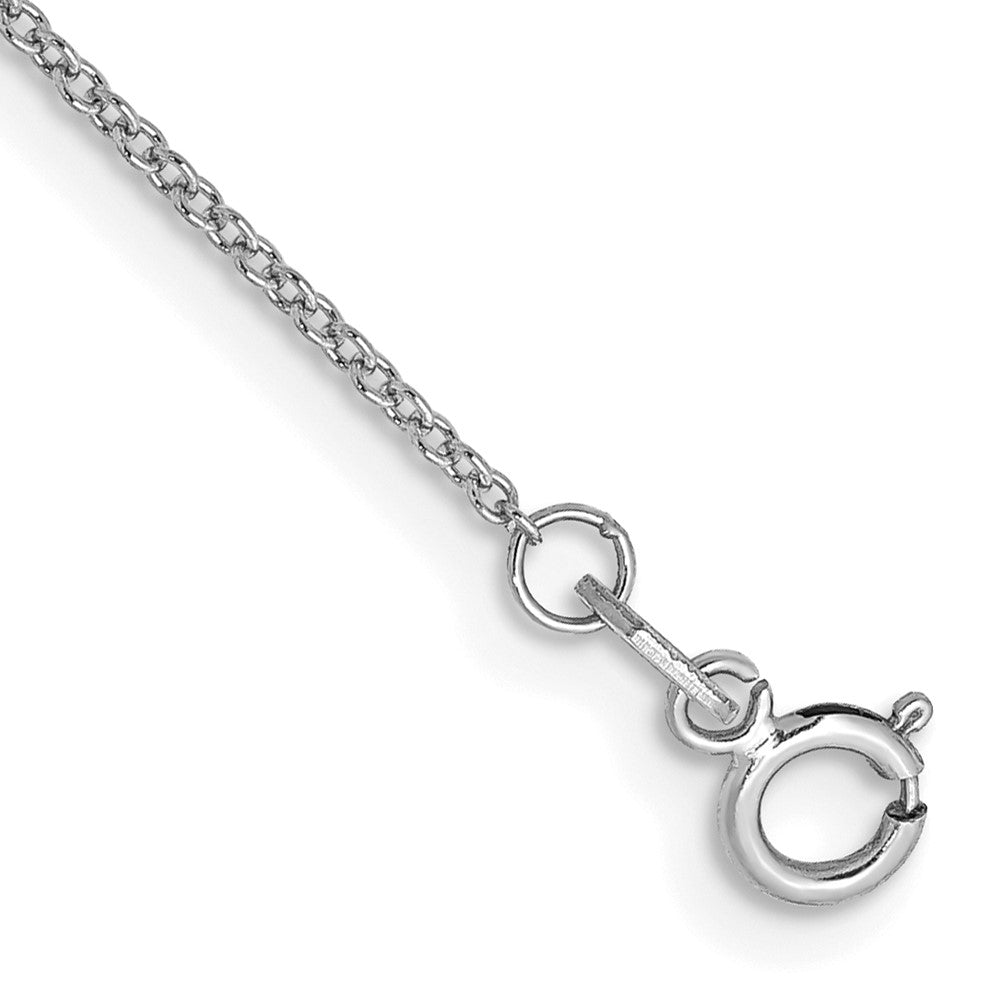 14k WG .9mm Cable with Spring Ring Clasp Chain