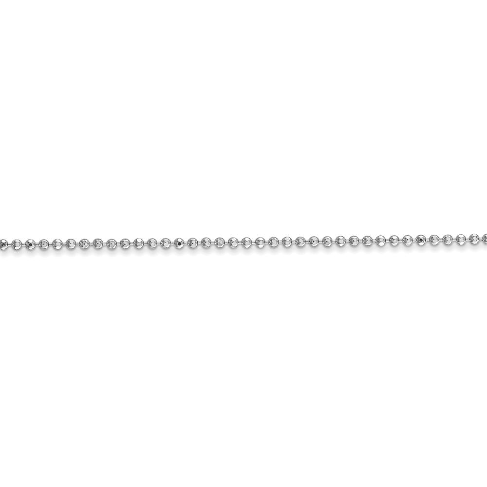 14k WG 1.2mm D/C Beaded Chain