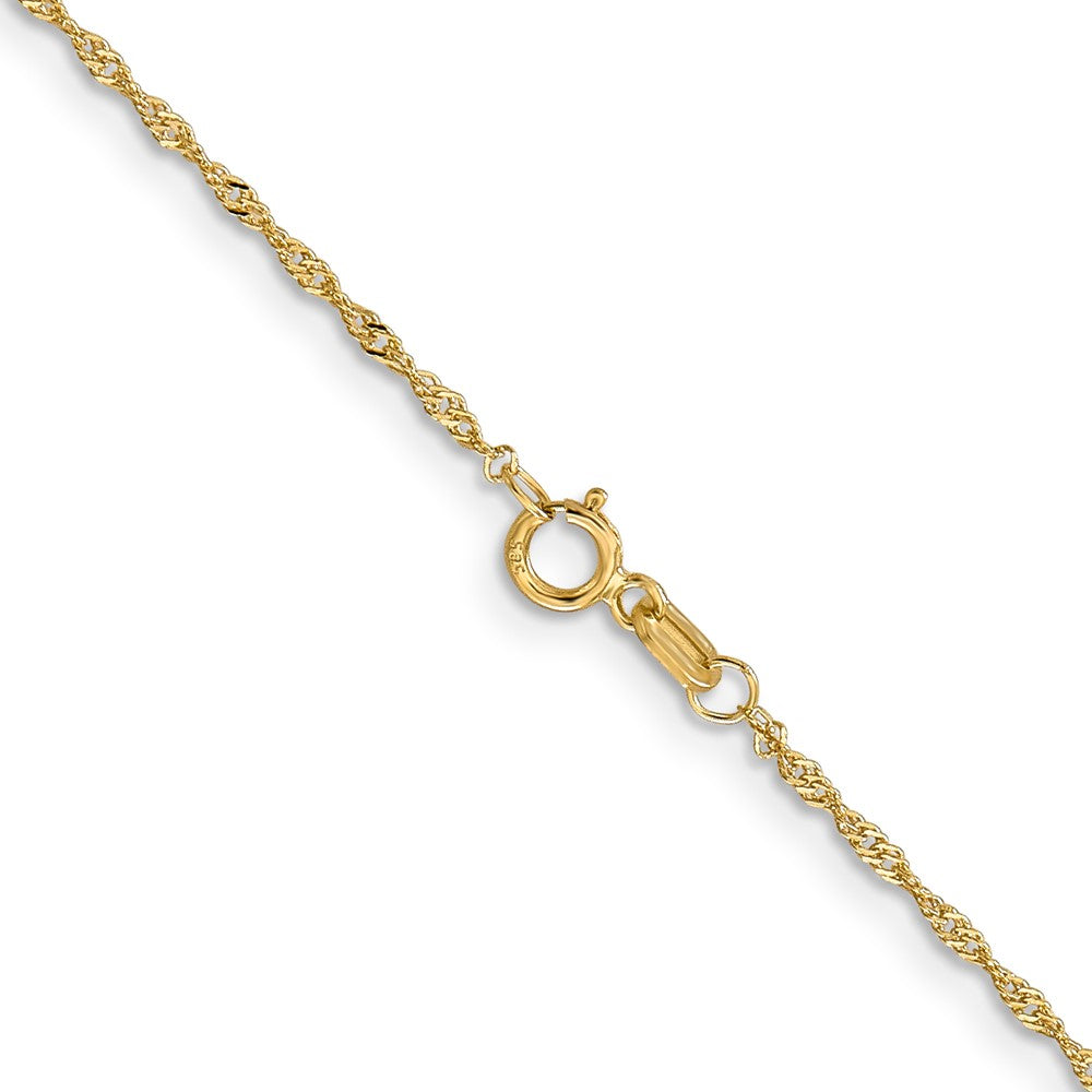 14k 1.10mm Singapore Chain