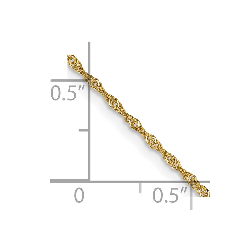 14k 1.10mm Singapore Chain