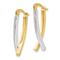 Thumbnail for 14K Two-tone Hinged Tube Earrings