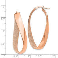 Thumbnail for 14K Rose Gold-Plated Satin and Polished Twisted Hoop Earrings