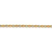 Thumbnail for 14k 2.75mm Tri-color Gold Pav‚ Valentino Chain