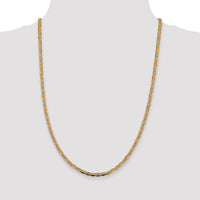 Thumbnail for 14k 3.8mm Tri-color Gold Pav‚ Valentino Chain