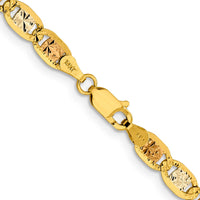 Thumbnail for 14k 4.65mm Tri-color Gold Pav‚ Valentino Chain