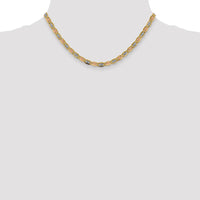 Thumbnail for 14k 4.65mm Tri-color Gold Pav‚ Valentino Chain