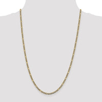 Thumbnail for 14k 3.2mm Semi-solid with Rhodium Pav‚ Figaro Chain