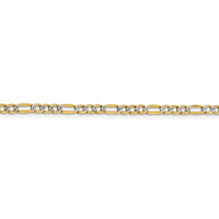 Thumbnail for 14k 3.2mm Semi-solid with Rhodium Pav‚ Figaro Chain