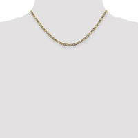 Thumbnail for 14k 3.2mm Semi-solid with Rhodium Pav‚ Figaro Chain