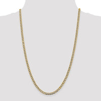 Thumbnail for 14k 4.3mm Semi-solid with Rhodium Pav‚ Curb Chain