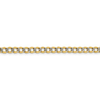 Thumbnail for 14k 4.3mm Semi-solid with Rhodium Pav‚ Curb Chain