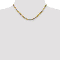 Thumbnail for 14k 4.3mm Semi-solid with Rhodium Pav‚ Curb Chain