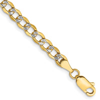 Thumbnail for 14k 4.3mm Semi-solid with Rhodium Pav‚ Curb Chain