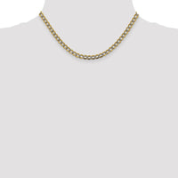 Thumbnail for 14k 5.2mm Semi-solid with Rhodium Pav‚ Curb Chain