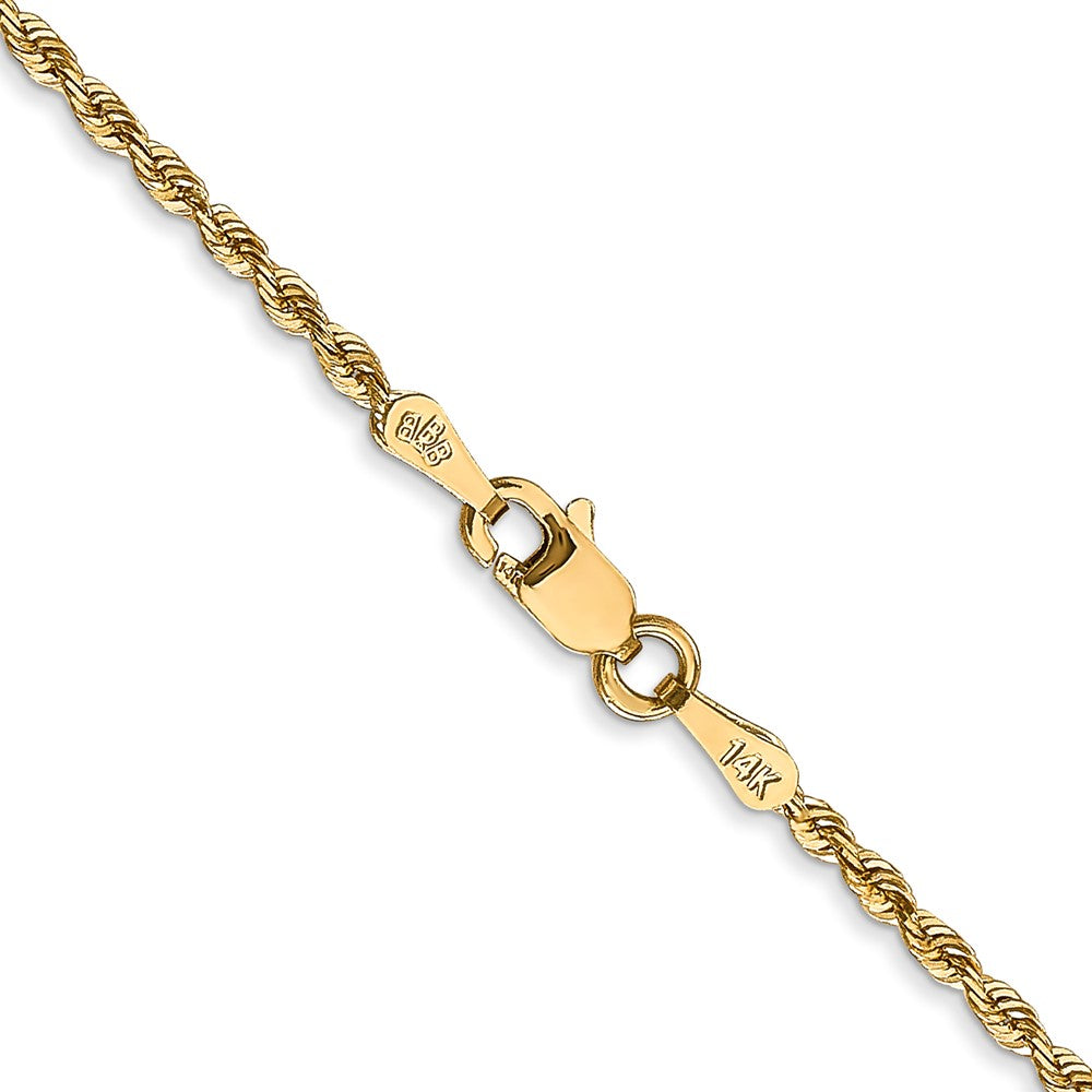 14k 1.85mm Diamond-cut Quadruple Rope Chain