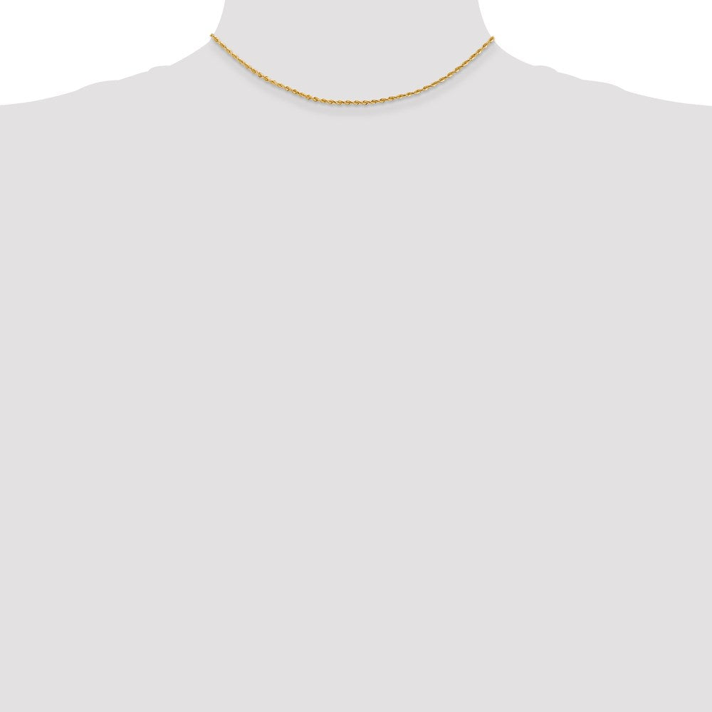 14k 2.00mm Diamond-cut Quadruple Rope Chain