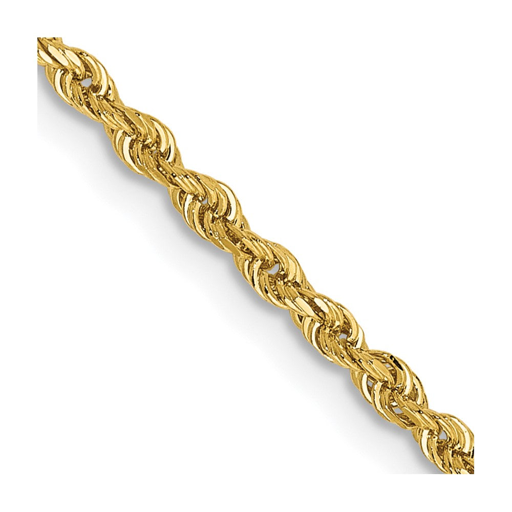 14k 2.00mm Diamond-cut Quadruple Rope Chain