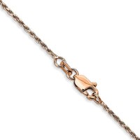 Thumbnail for 14k Rose Gold 1mm D/C Machine-made Rope Chain
