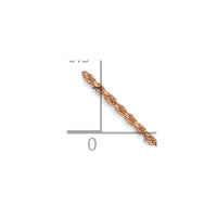 Thumbnail for 14k Rose Gold 1mm D/C Machine-made Rope Chain