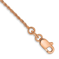 Thumbnail for 14k Rose Gold 1mm D/C Machine-made Rope Chain