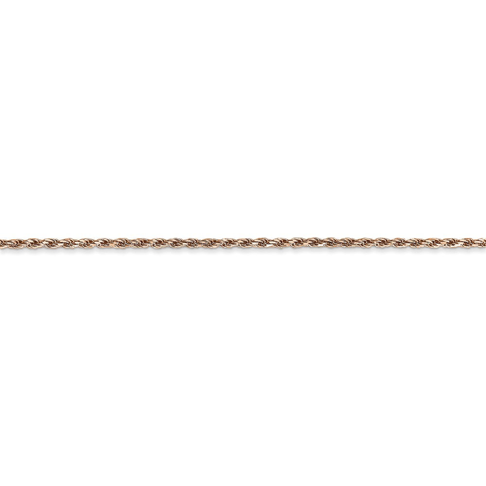 14k Rose Gold 1.5mm D/C Machine-made Rope Chain