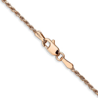 Thumbnail for 14k Rose Gold 1.5mm D/C Machine-made Rope Chain