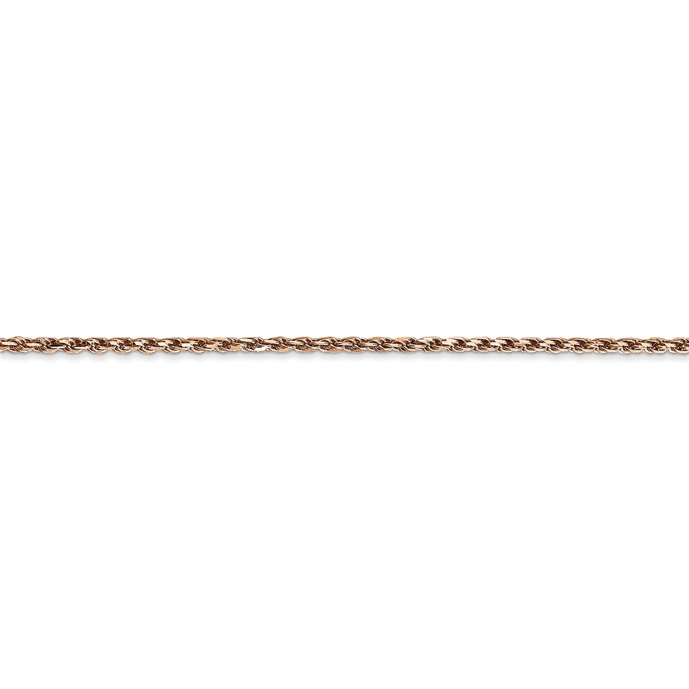 14k Rose Gold 1.8mm D/C Machine-made Rope Chain