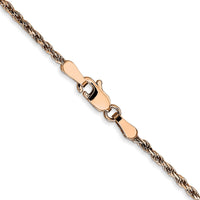 Thumbnail for 14k Rose Gold 1.8mm D/C Machine-made Rope Chain