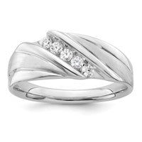 Thumbnail for 10k White Gold Lab Grown Diamond Ring Rd: 5 -.153ct Dia:LG